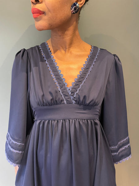 Rik Rak Navy Blue Dress with huge sleeves