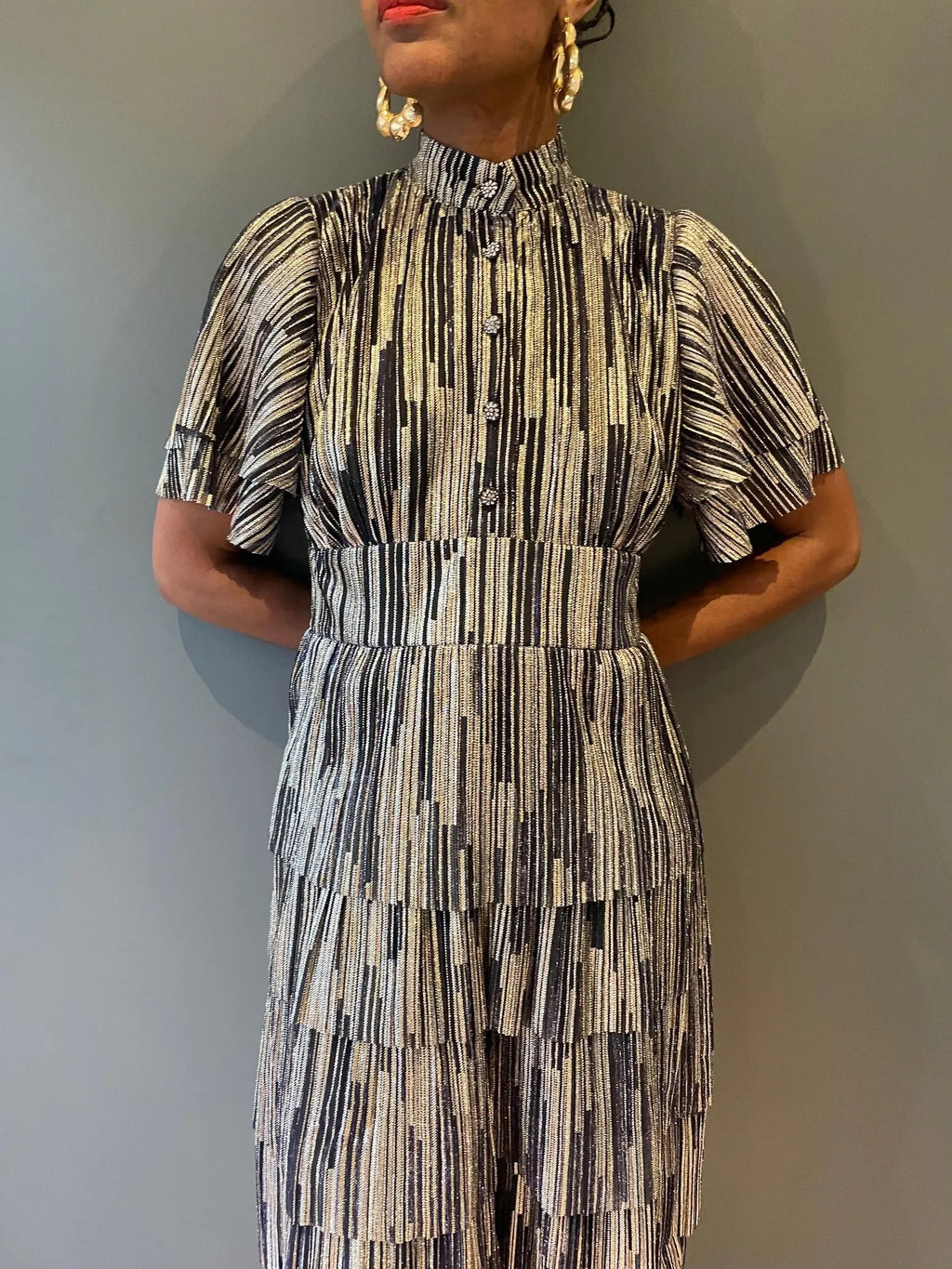 Froo Froo Dress in Shimmer Lurex - front view 2