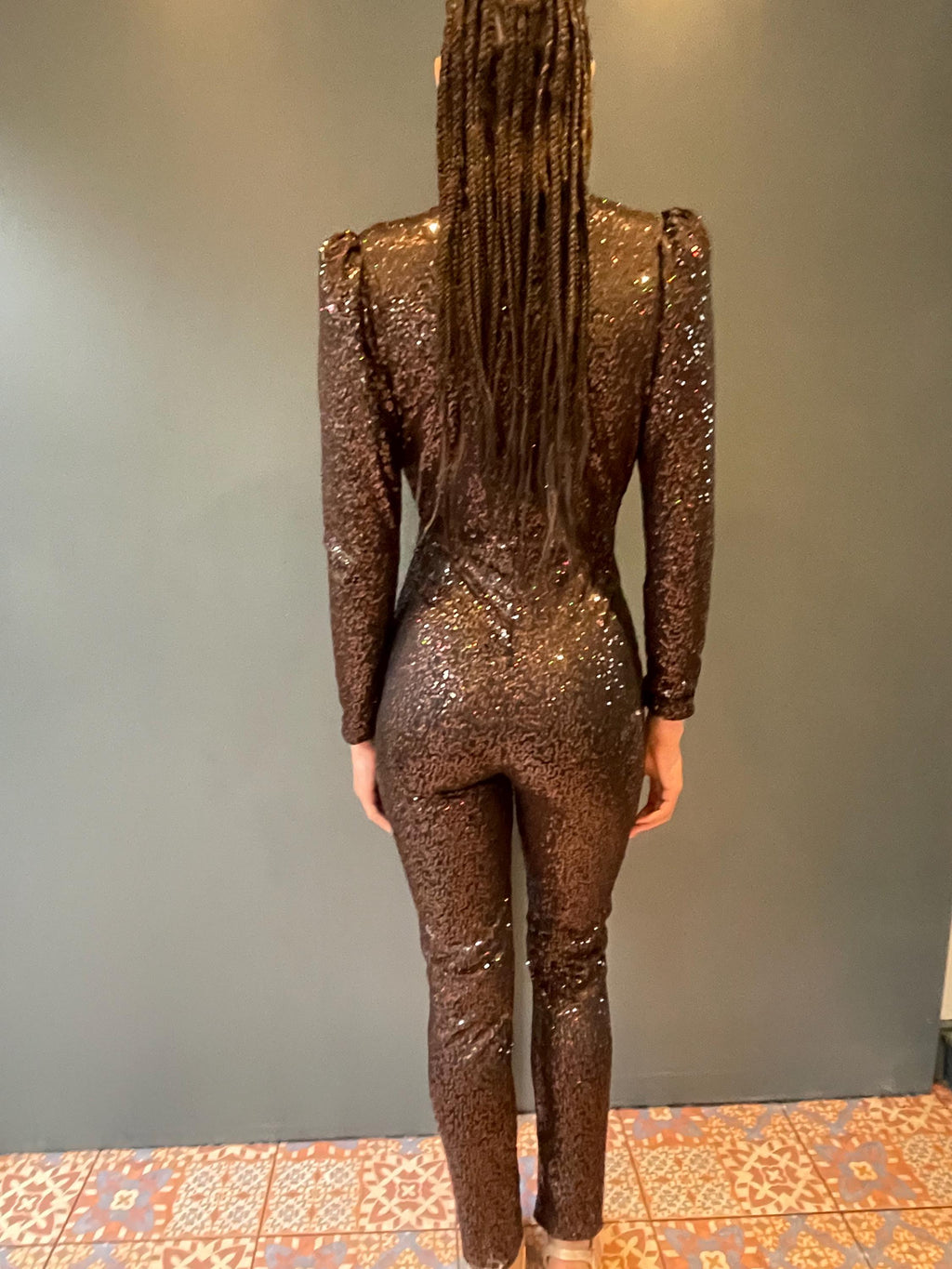 Dynasty Jumpsuit in Rose Gold