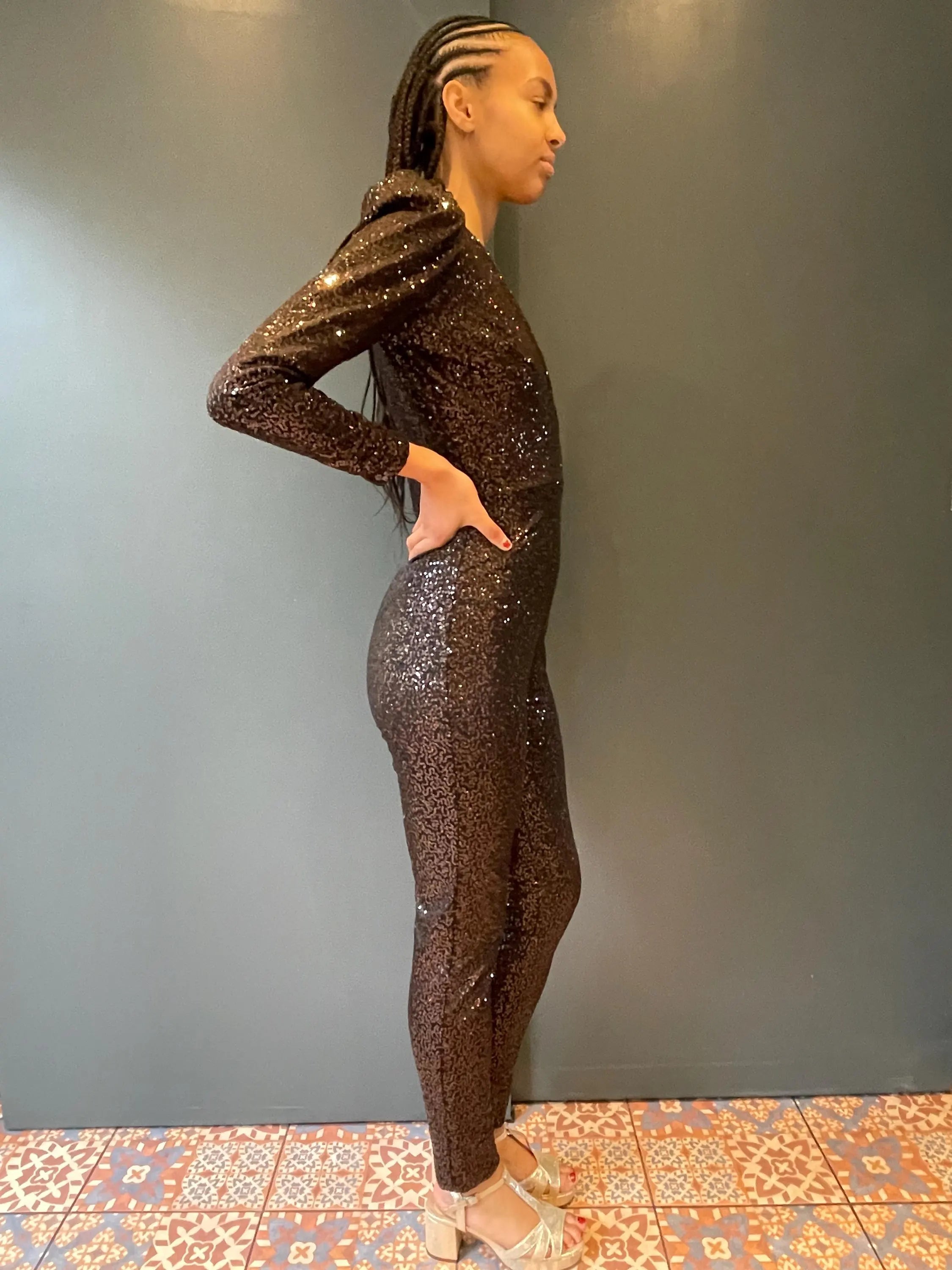 Dynasty Jumpsuit in Rose Gold