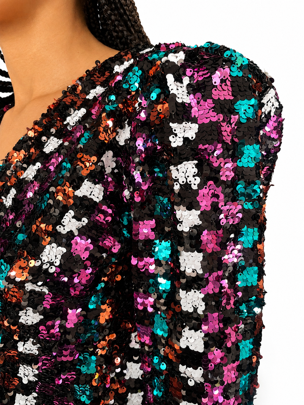 Rachel Blade Runner Jumpsuit in Mosaic Sequin