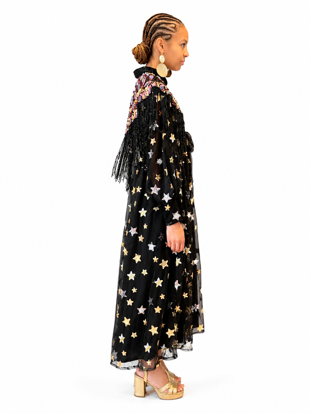 Nadine Purple Sequin Cape