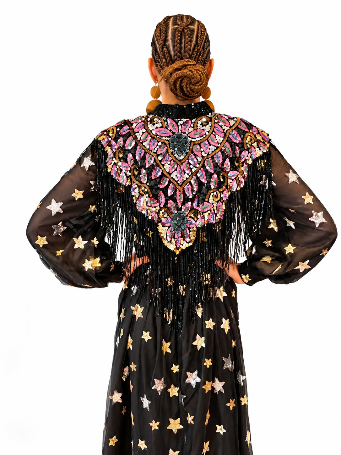 Nadine Purple Sequin Cape