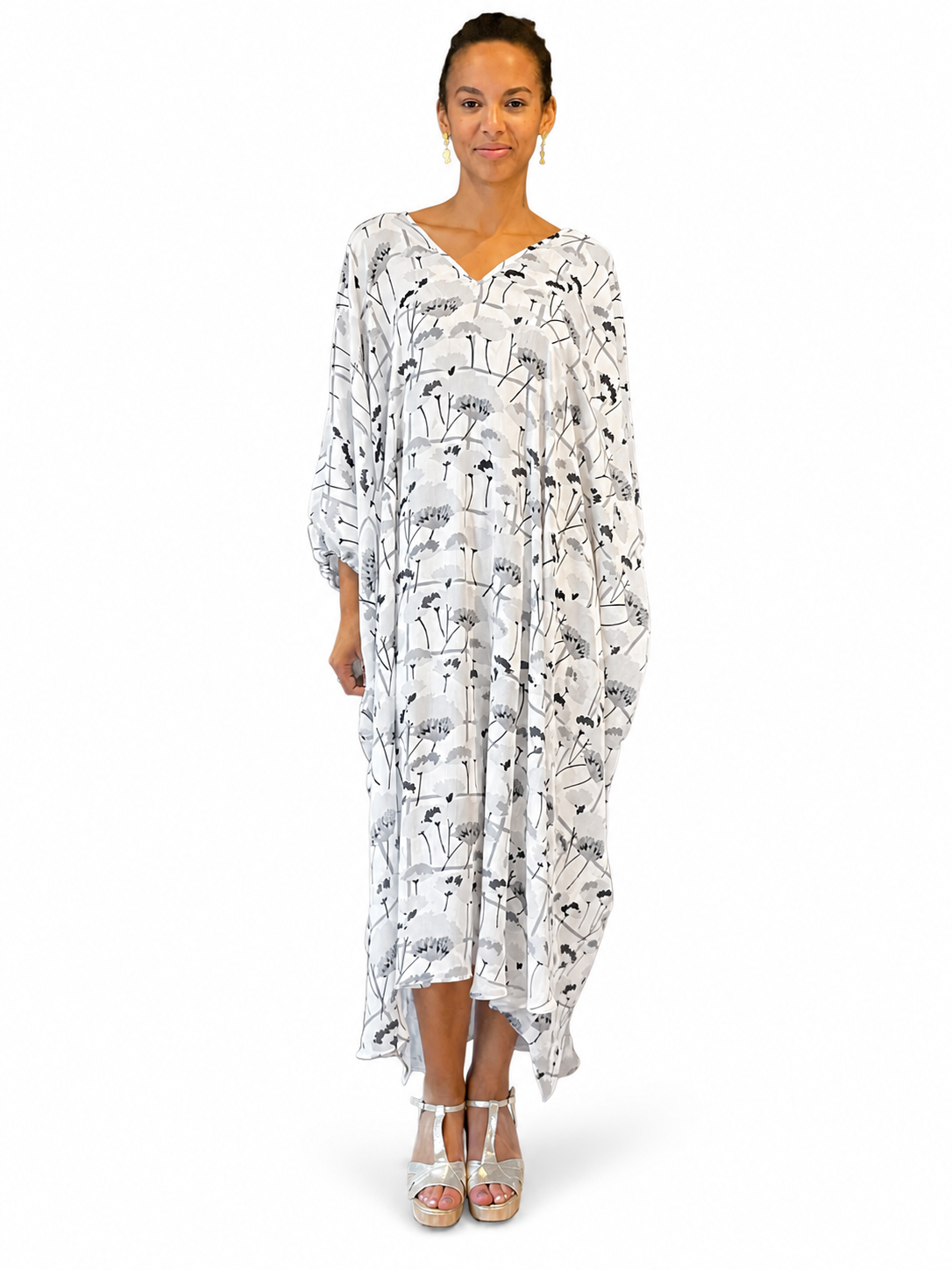 Botanical Silk Kaftan