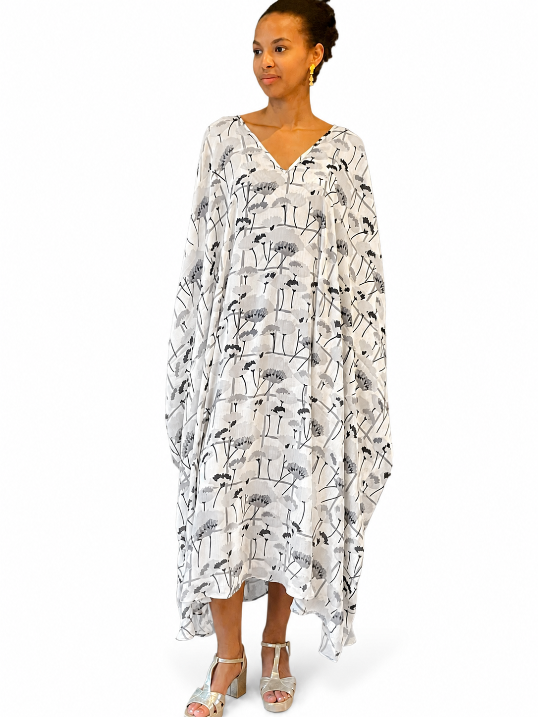 Botanical Silk Kaftan