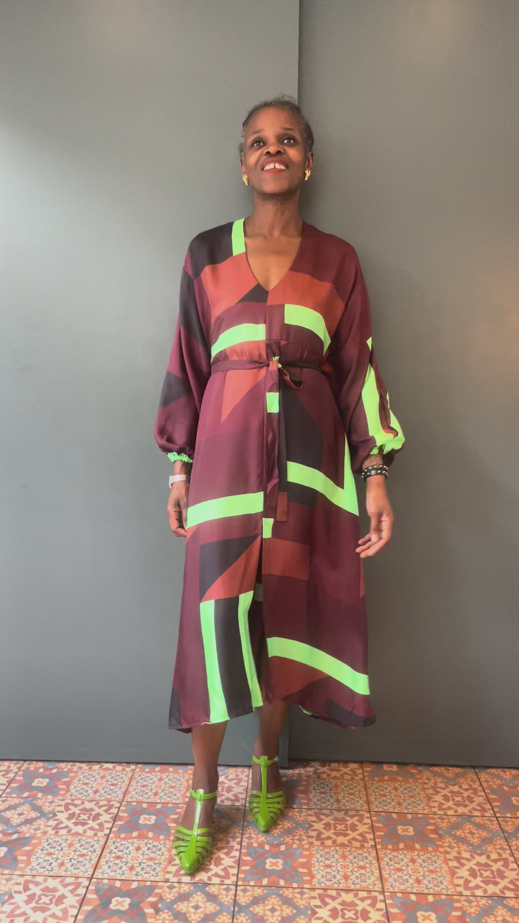 Aurora Multicoloured Silk Dress