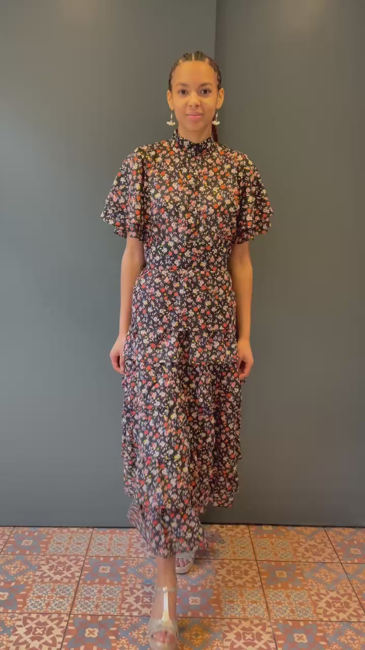 Froo Froo Dress in Floral Vintage Cotton