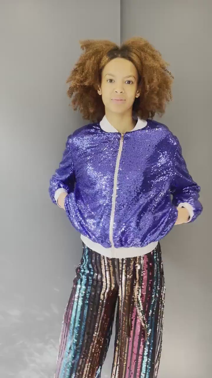 Royal Blue Zappy Bomber Jacket