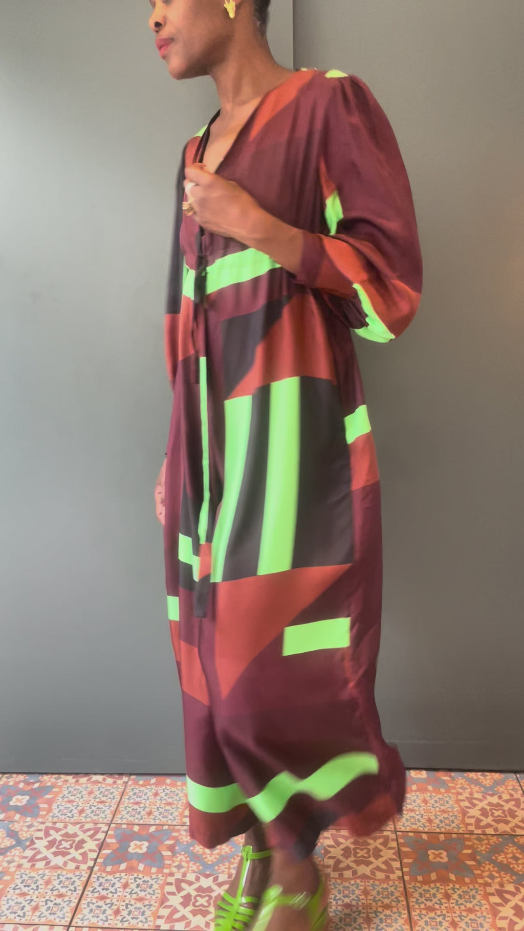 Aurora Multicoloured Silk Dress