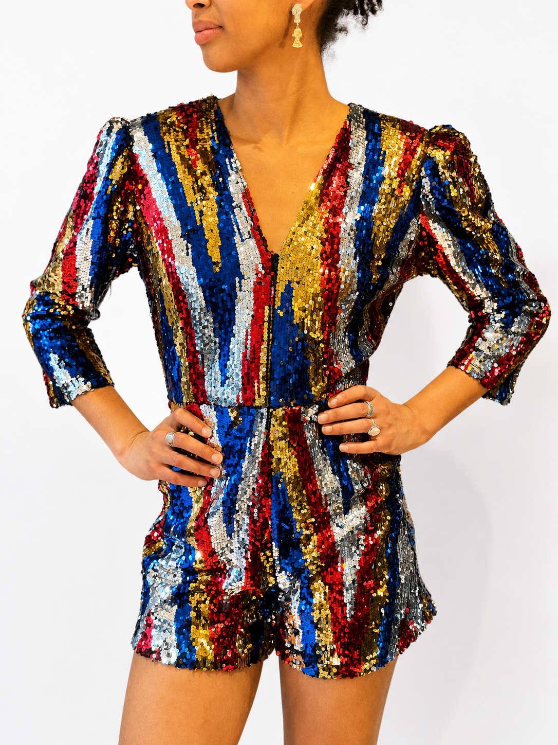 Rachel Playsuit in Carnival Sequin