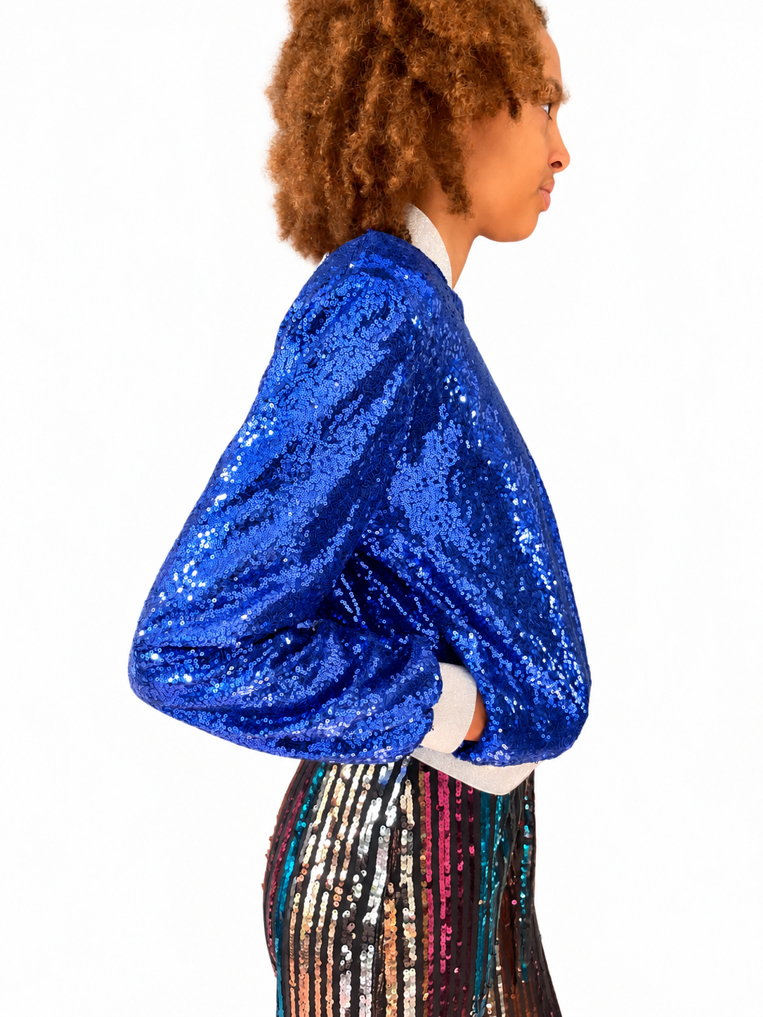 Royal Blue Zappy Bomber Jacket