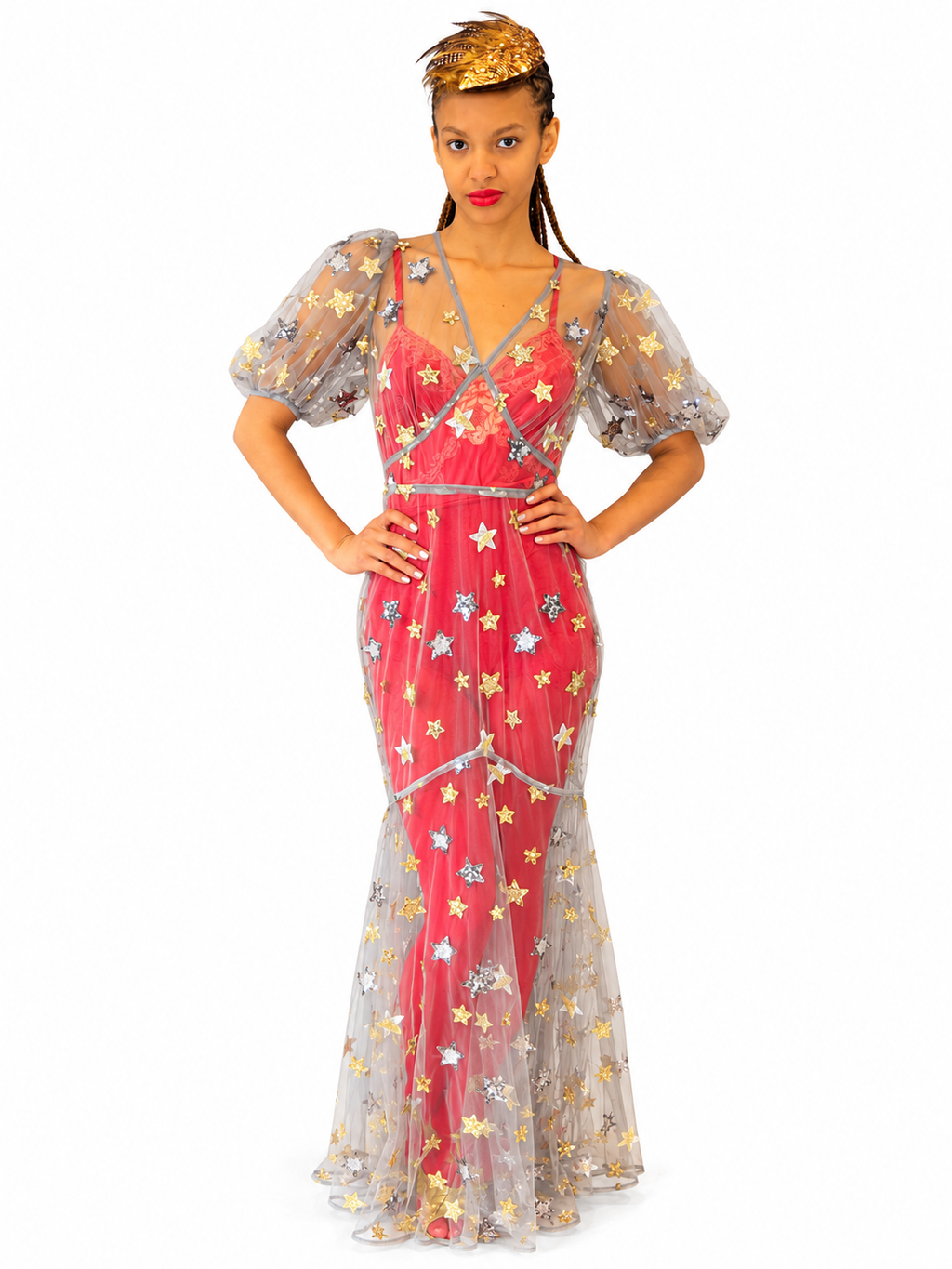 1940s Inspired Star Sequin Dress