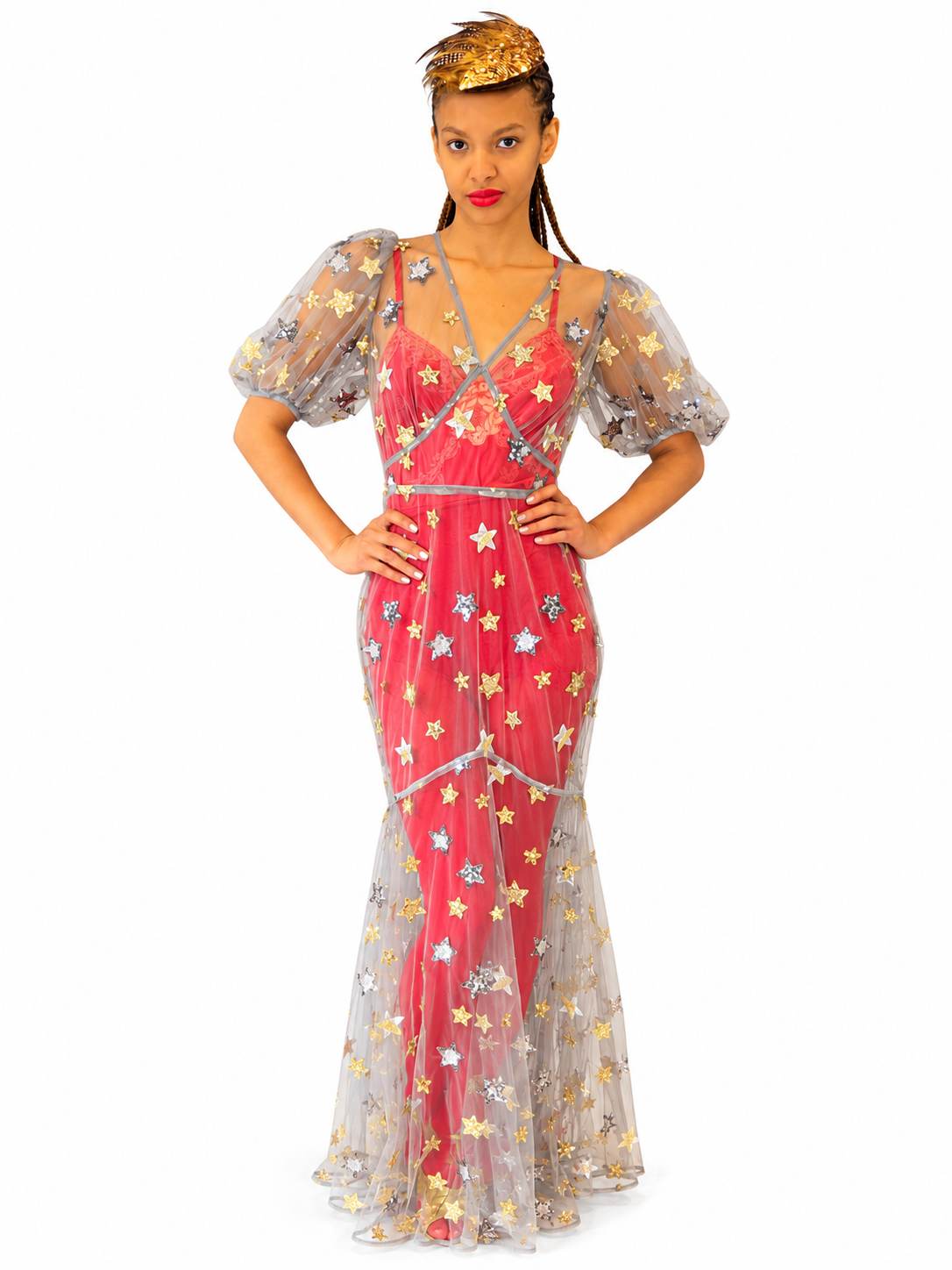 1940s Inspired Star Sequin Dress