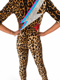 Ziggy Jumpsuit in Leopard Velvet with Sequin Zap