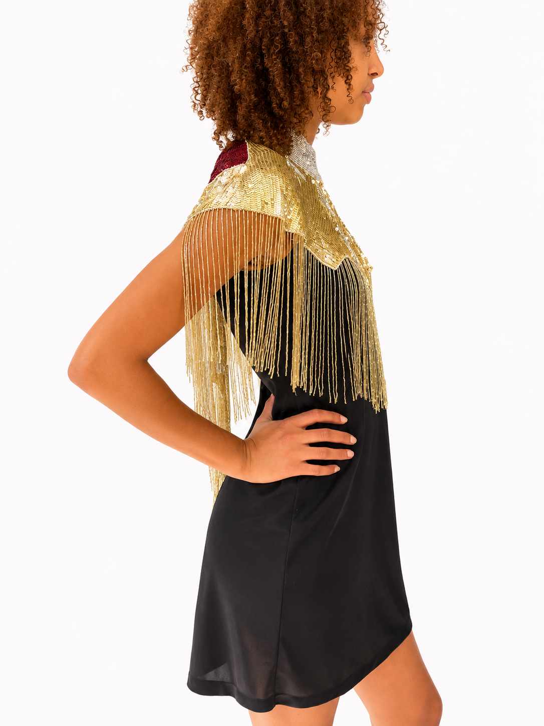 Gold Ziggy Sequinned Cape
