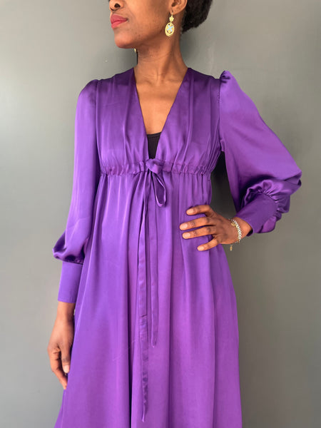 Silk Percy Jumpsuit in Purple