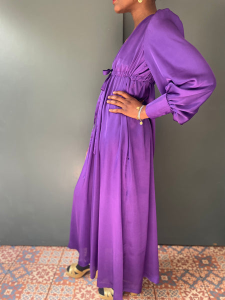 Silk Percy Jumpsuit in Purple