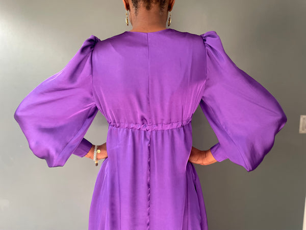 Silk Percy Jumpsuit in Purple