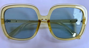 Yellow  vintage 1970s inspired sunglasses